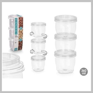 LEKNES  3 műanyag befőttesüveg készlet 250ml 10657