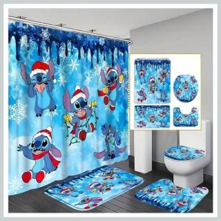 Lilo és Stitch fürdőszobai szett – zuhanyfüggöny és kiegészítők RW1180160