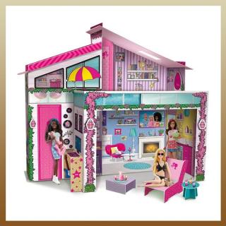 Lisciani Barbie nyári villa babával ( kemény papír ) 009365