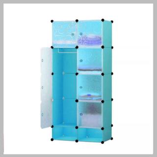 Műanyag elemes szekrény kék 10009761