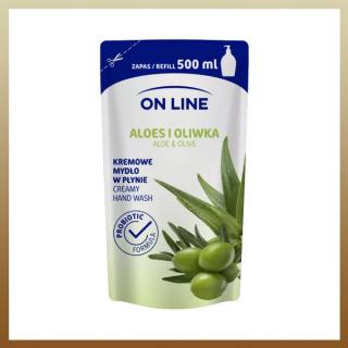 On Line folyékony krémszappan utántöltő AloeOlíva 500ml 24170579