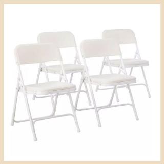 Párnázott, összecsukható szék 4 db-os, fehér színben 1001102