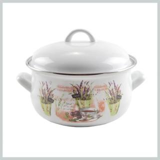 Perfect Home Levendula Zománcozott lábas 18 cm+fedő 13467