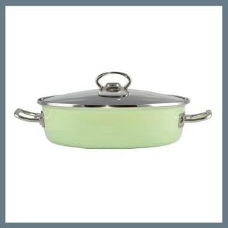 Perfect Home Zöld Elite Zománcozott szeletsütő lábas 24 cm + üvegfedő 10421