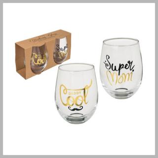 Pohár, "Super Mom  Daddy Cool" felirattal 750046