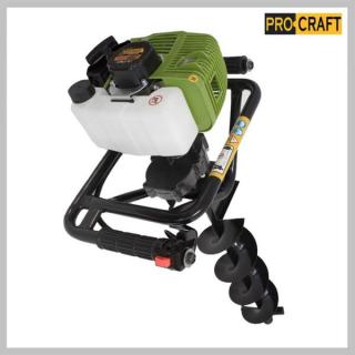 ProCraft benzines talajfúró GD62 2.5 LE 3 db fúrószárral