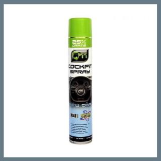 Q11 műszerfalápoló  tisztító habspray, új autó illat, matt hatás, 750 ml 2551