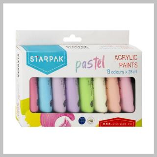 STARPAK pasztel akrilfesték 8 szín 25ml 484978