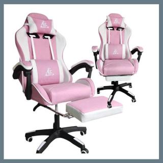STRIKE forgatható gamer szék lábtartóval rózsaszín KO40RB