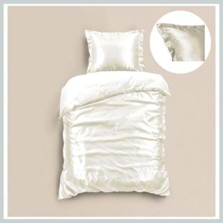 Szatén ágyneműhuzat 140x220 SHINE WHITE 8720578108626