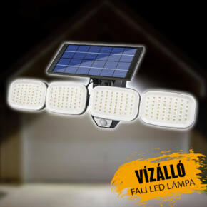 Szolár fali LED lámpa - 200 SMD