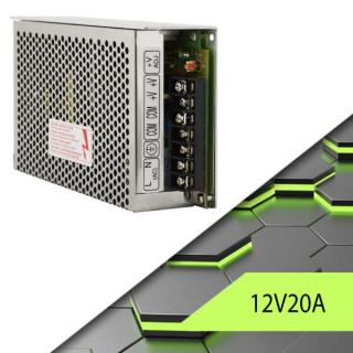 Tápegység Fém védőtokban 12V20A