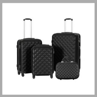 Utazóbőrönd szett kozmetikai táskával, fekete színű HOP1001471-4