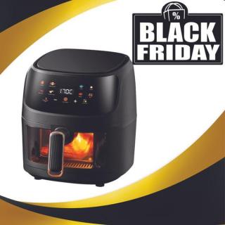 WorthAir Airfryer légkeveréses sütő 8L 1400W KE24-377 - BLACK FRIDAY