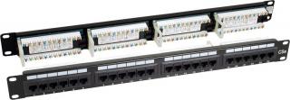 19" Cat.5e UTP 24xRJ45 patch panel (tehermentesítõ nélküli)