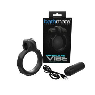 Bathmate Maximus Vibe 55 - szilikon, akkus, csiklóizgatós, vízálló, vibrációs péniszgyűrű (fekete)