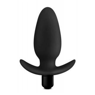 Blush Novelties Anal Adventures Silicone Saddle Plug - szilikon, vízálló anál vibrátor - 10,1 cm (fekete)