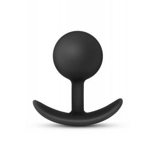Blush Novelties Anal Adventures Vibra Plug - szilikon, vízálló anál dildó - 8,4 cm (fekete)