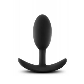 Blush Novelties Anal Adventures Vibra Slim Plug - szilikon, vízálló anál dildó - 10,1 cm (fekete)