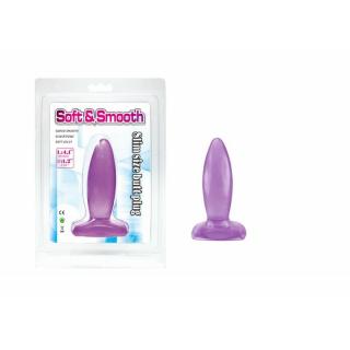Charmly Toy Soft  Smooth Slim Size Butt Plug - anál dildó - 10,4 cm (lila)