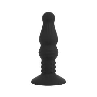 Chisa Novelties 5" Anal Control Plug - szilikon, letapasztható, vízálló anál dildó - 13 cm (fekete)