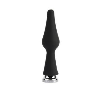 Chisa Novelties CleanStream Enema Attachment - szilikon, fém intimzuhany - 15,3 cm (fekete)