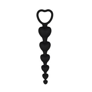 Chisa Novelties Elite Lover's Beads - szilikon anál golyósor - 19 cm (fekete)