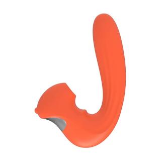 Chisa Novelties Kissen Kraken - szilikon, akkus, G-pontos, csiklóizgatós, vízálló vibrátor - 14,8 cm (narancssárga)