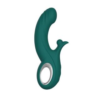 Chisa Novelties Kissen Raider - szilikon, G-pontos, csiklóizgatós, vízálló vibrátor - 20,3 cm (zöld)