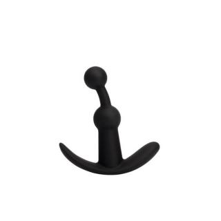 Chisa Novelties Playful Beaded Anal Vibrator - szilikon, akkus, vízálló anál vibrátor - 11,5/14,3 cm (fekete)