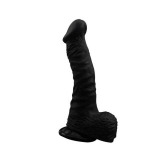 Chisa Novelties Politician - szilikon, letapasztható, herés, élethű dildó - 19,5 cm (fekete)