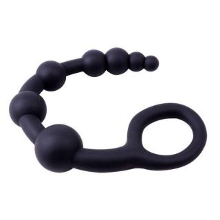 Chisa Novelties Power Boyfriend Beads - szilikon, vízálló anál golyósor - 40 cm (fekete)