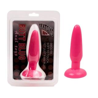 Debra Butt Plug Anal Toys - letapasztható, vízálló anál dildó - 13,5 cm (rózsaszín)