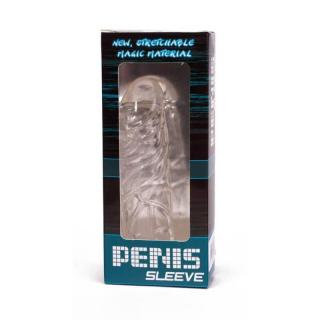 Debra Penis Sleeve - vízálló, hosszabbító péniszköpeny - 14 cm (átlátszó)