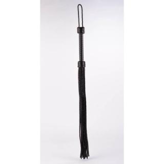 Devil Sticks Kid Handle Kid Leather Braided Tails - bőr korbács - 75 cm (fekete)