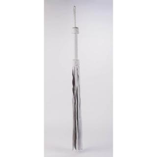 Devil Sticks Softy Handle Calf Leather Tails - bőr korbács - 75 cm (fehér)