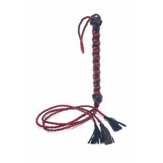 Devil Sticks Three Tail Tassel Flogger 30" - bőr paskoló - 76,2 cm (piros)