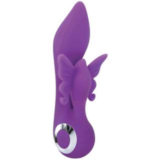 Evolved Wild Butterfly Purple - szilikon, akkus, G-pontos, vízálló, csiklókaros, pillangó vibrátor - 17,8 cm (lila)