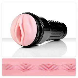 Fleshlight Pink Lady Vortex - vízálló, élethű vagina maszturbátor (hullámbordás betéttel)