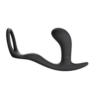 Fun Factory Bootie Ring - szilikon, vízálló anál dildó péniszgyűrűvel - 6,5 cm (fekete)