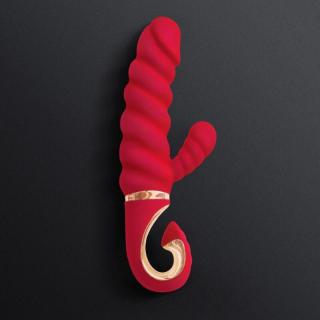 Gvibe Gcandy Mini - akkus, G-pontos, vízálló, csiklókaros vibrátor - 19 cm (piros)
