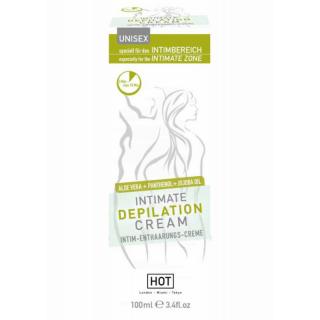 Hot Intimate Depilation - intim szőrtelenítő krém spatulával (100 ml)