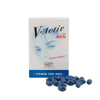 Hot V-Activ Caps For Men - vágykozozó, étrendkiegészítő tabletta férfiaknak (20 db)