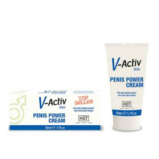 Hot V-Activ Penis Power Cream - vágyfokozó, pénisz vitalizáló krém (50 ml)
