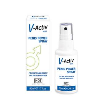 Hot V-Activ Penis Power Spray - vágyfokozó, pénisz vitalizáló spray (50 ml)