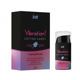 Intt Vibration Cotton Candy - stimuláló, melegítős, vágyfokozó gél