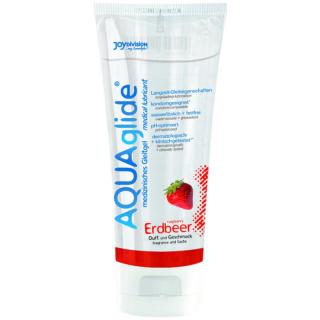Joydivision Aquaglide Strawberry - vízbázisú síkosító - eper (100 ml)