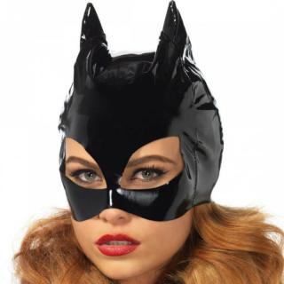 Leg Avenue Vinyl Cat Woman Mask - maszk (fekete)