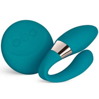 Lelo Tiani Duo - szilikon, akkus, távirányítós, vízálló párvibrátor - 9 cm (fekete)