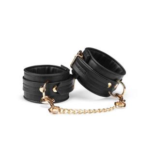 Liebe Seele Black Organosilicon Ankle Cuffs - fém bilincs (arany-fekete)